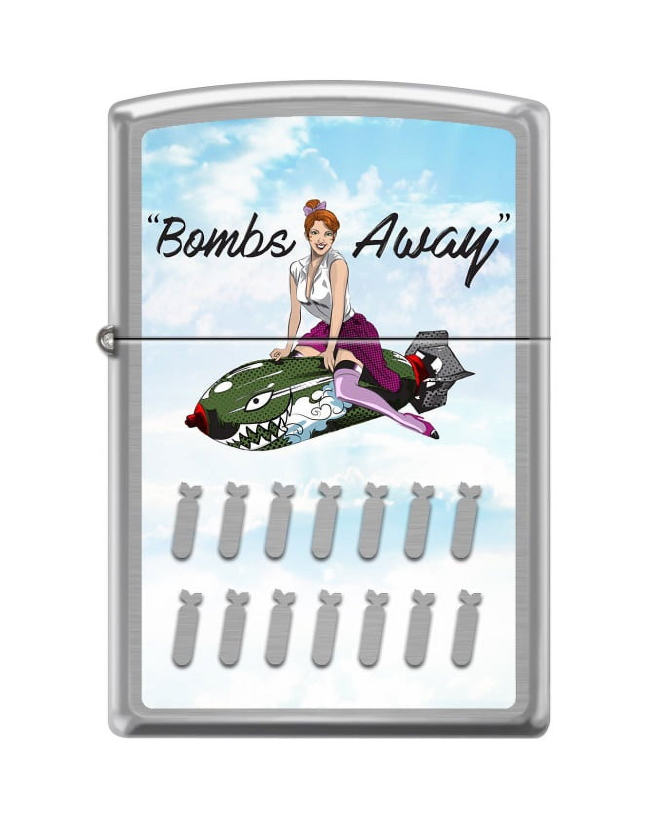 Zippo Custom Design Sexy Fierce Lady Riding A Bomb with Bombs Away