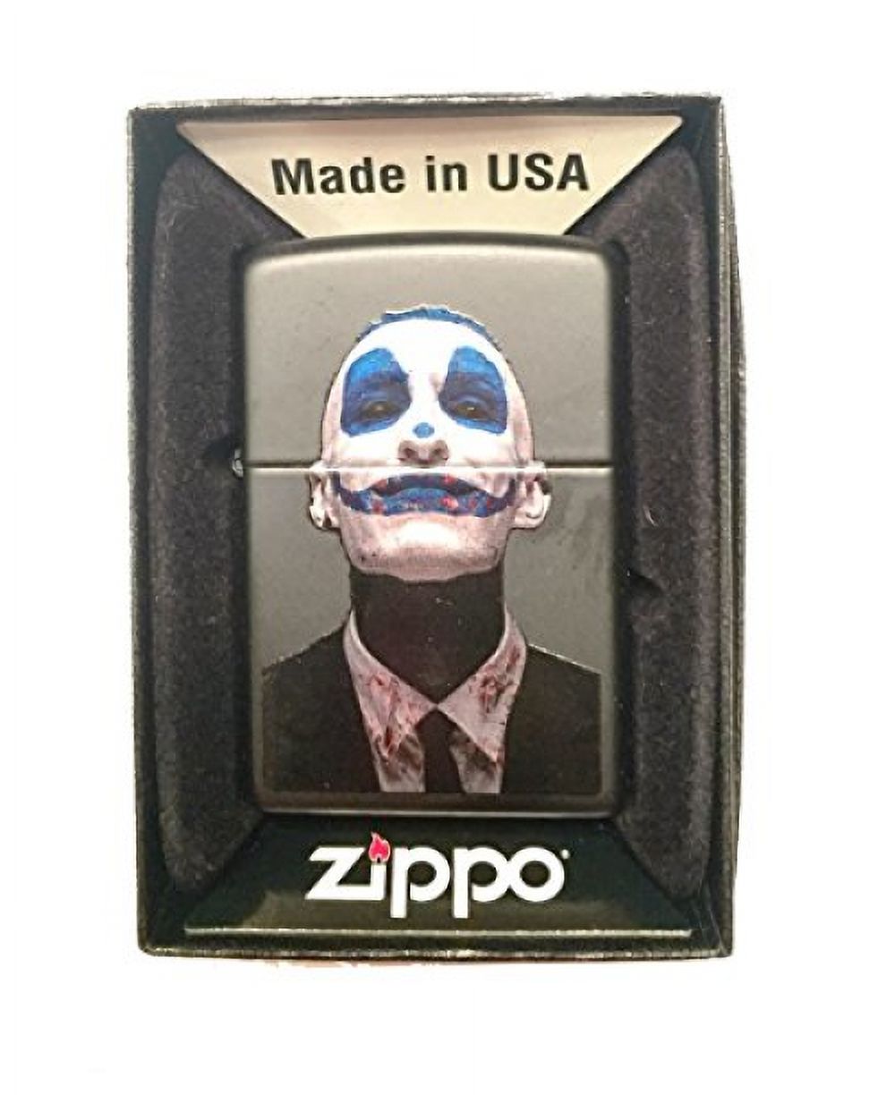 Zippo Custom Lighter Scary Crazy Clown Evil Smile Face Regular