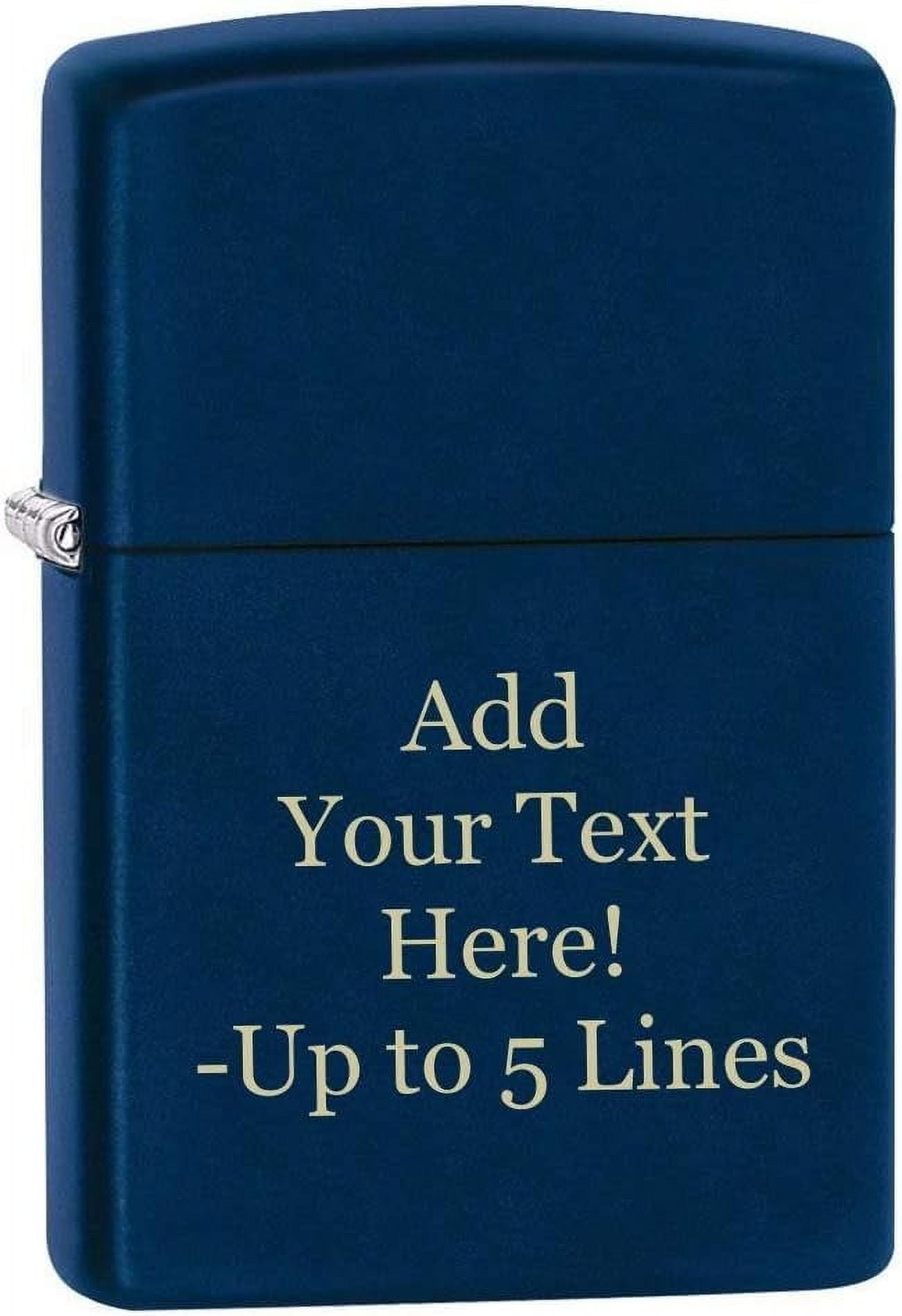 Zippo - Customize Message Engrave Matte Colors Windproof (Navy Blue) #239