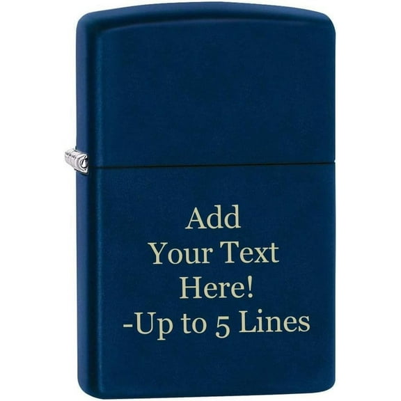 Zippo - Customize Message Engrave Matte Colors Windproof (Navy Blue) #239