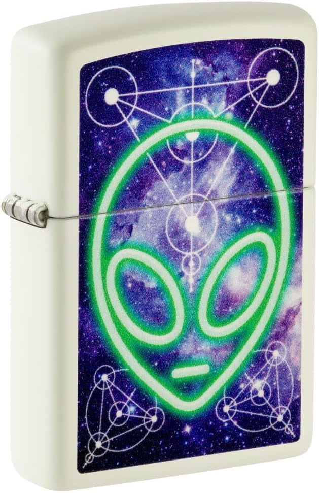 Zippo - Customized Message on Glowing Alien Glow in The Dark Pocket 46288