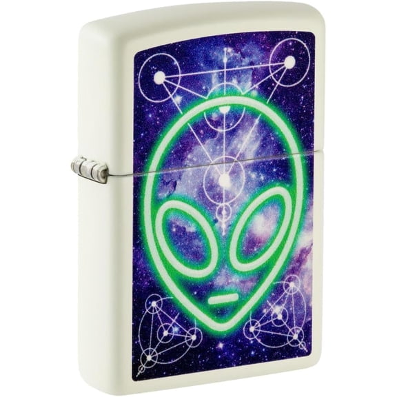 Zippo - Customized Message on Glowing Alien Glow in The Dark Pocket 46288