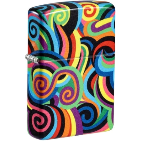 Zippo Customized Message on Rick Rietveld Glowing Swirls Glow in The Dark 46491