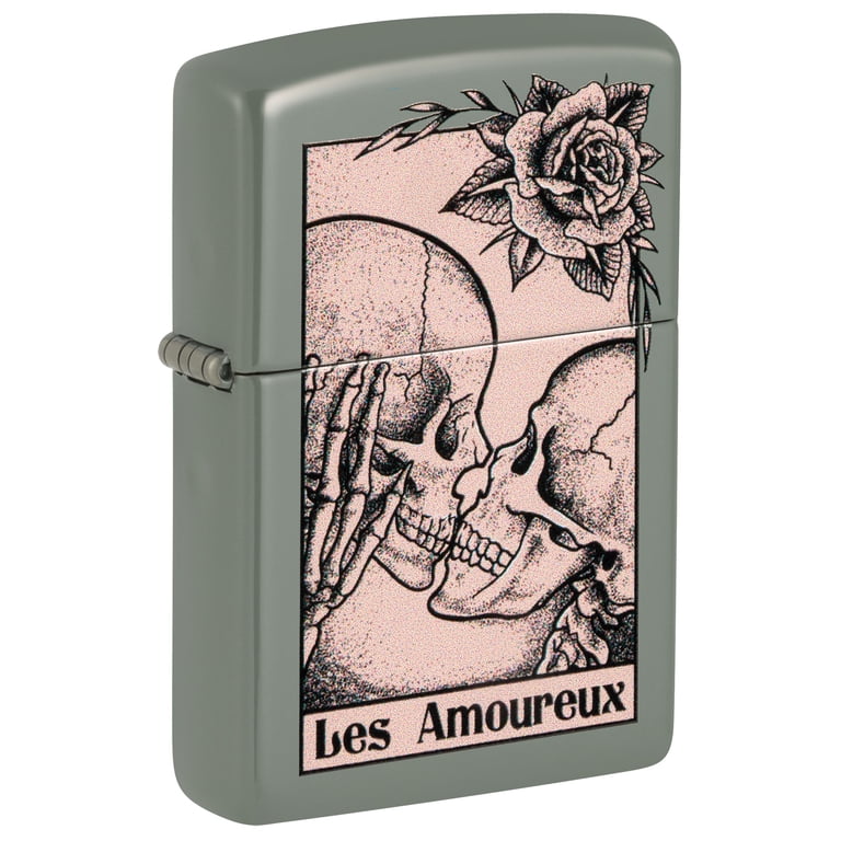 Zippo Kiss Pocket Lighter - White, Windproof, Refillable, Made In USA, Lifetime Guarantee