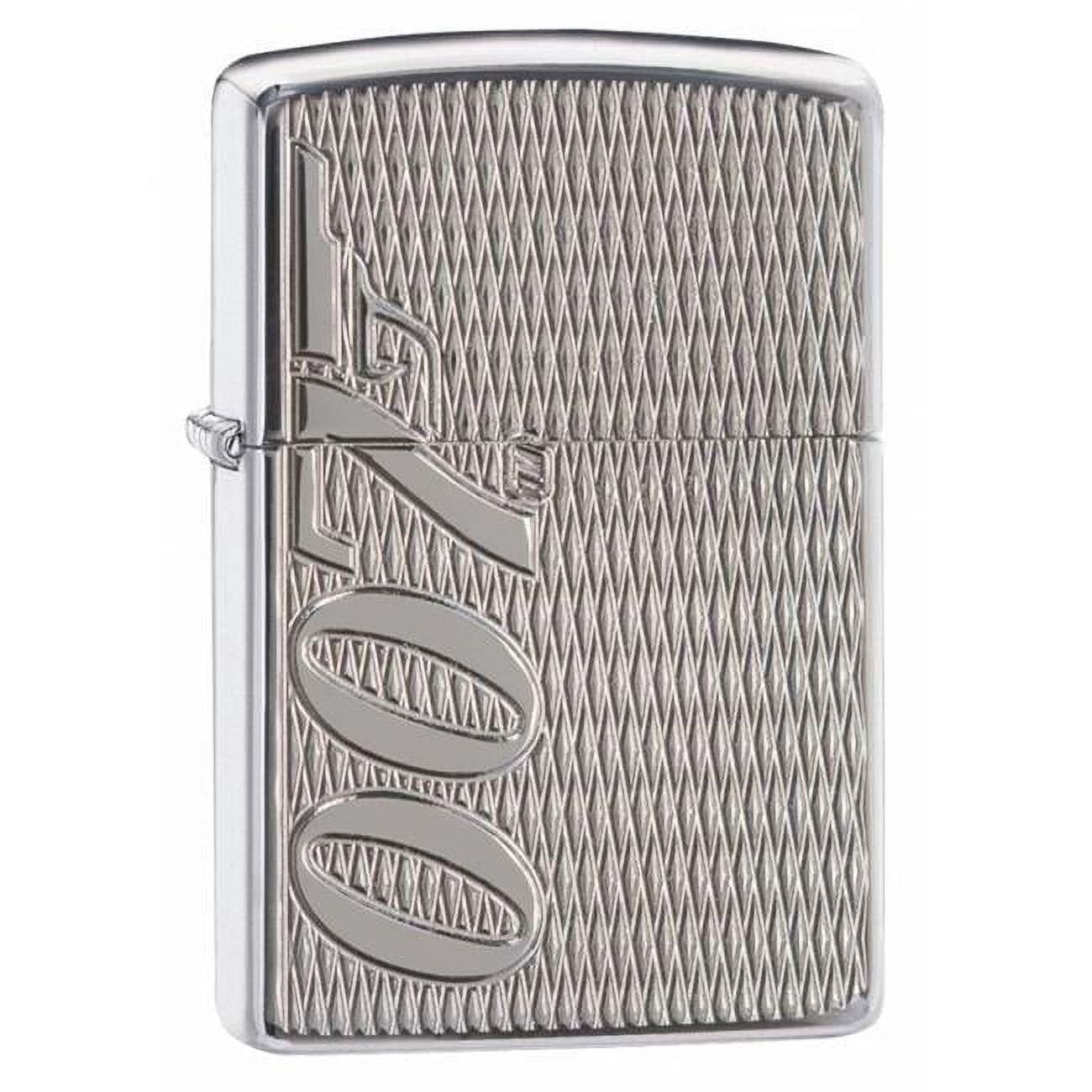 Zippo Deep Carve James Bond Armor High Polish Chrome Pocket Lighter