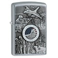 thumbnail image 1 of Zippo Defenders of Freedom Emblem Street Chrome Pocket Lighter, 1 of 6