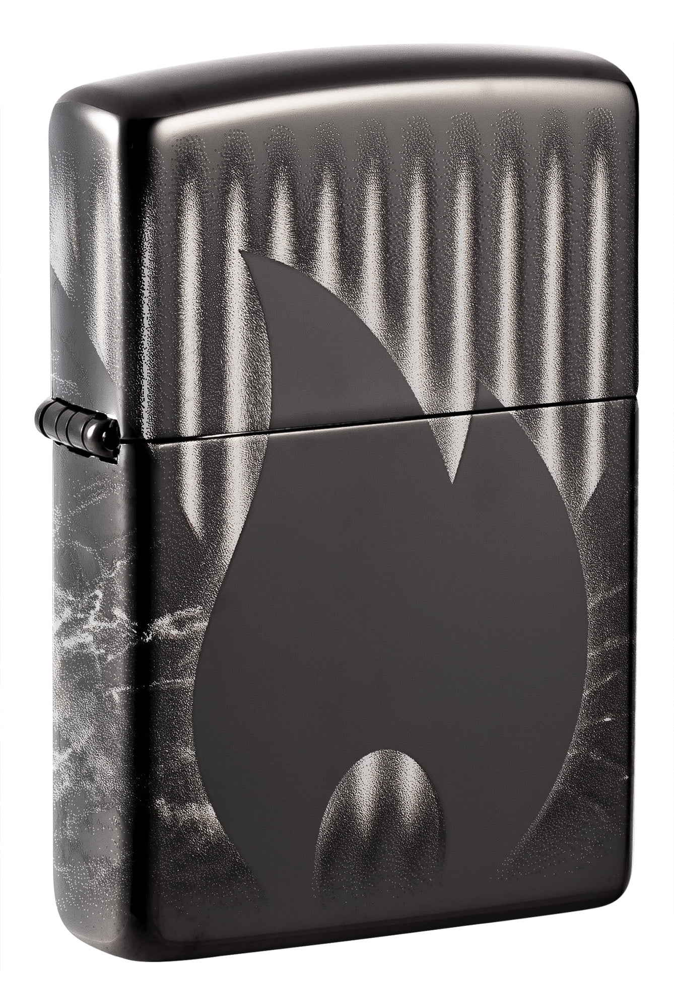 Zippo Pocket Lighter Engraved Flame Icon Black Matte - Walmart.com
