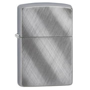 Zippo Diagonal Weave Brushed Chrome Pocket Lighter