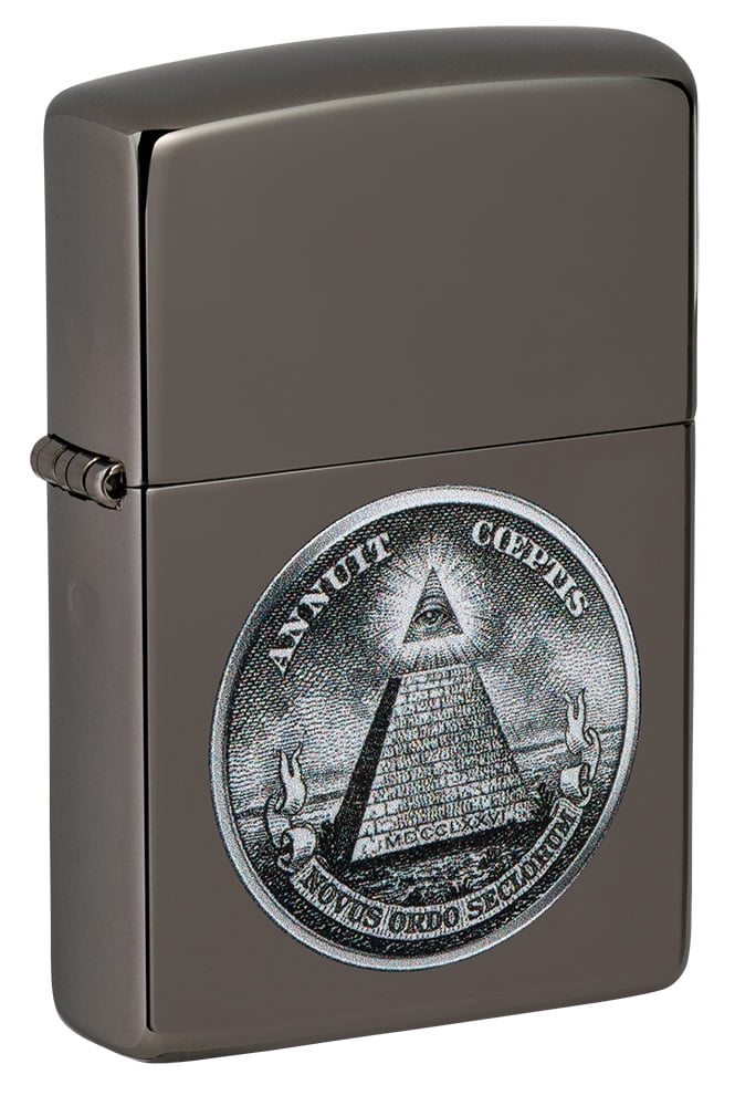 Zippo Dollar Design Black Ice Pocket Lighter