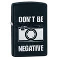 thumbnail image 1 of Zippo Don’t Be Negative Design Pipe Insert Black Matte Pocket Lighter, 1 of 6