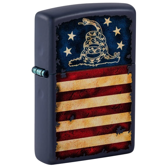 Zippo Don't Tread On Me US Flag Navy Matte Pocket Lighter