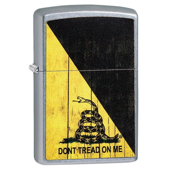 Zippo Don't Tread on Me Street Chrome Pocket Lighter
