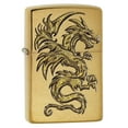 thumbnail image 1 of Zippo Dragon Design Brushed Brass Pocket Lighter, 1 of 7