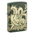thumbnail image 1 of Zippo Dragon Design Green Matte Pocket Lighter, 1 of 6