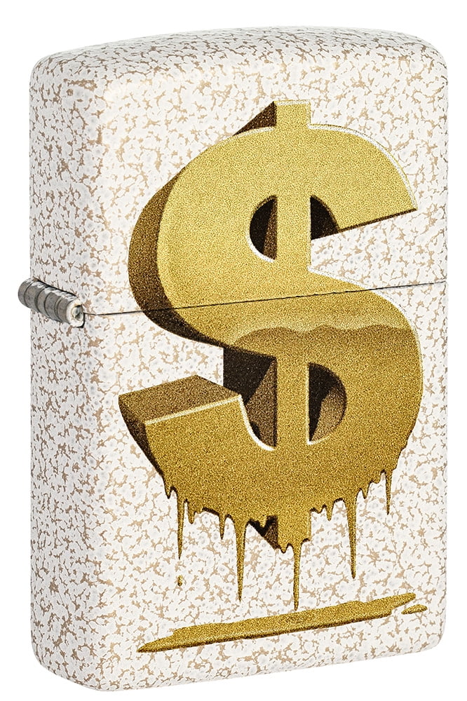 Zippo Drippy Dollar Design Mercury Glass Pocket Lighter