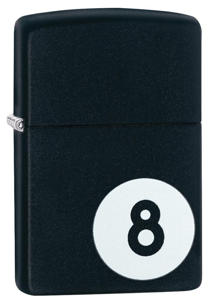Zippo Eight Ball Black Matte Pocket Lighter