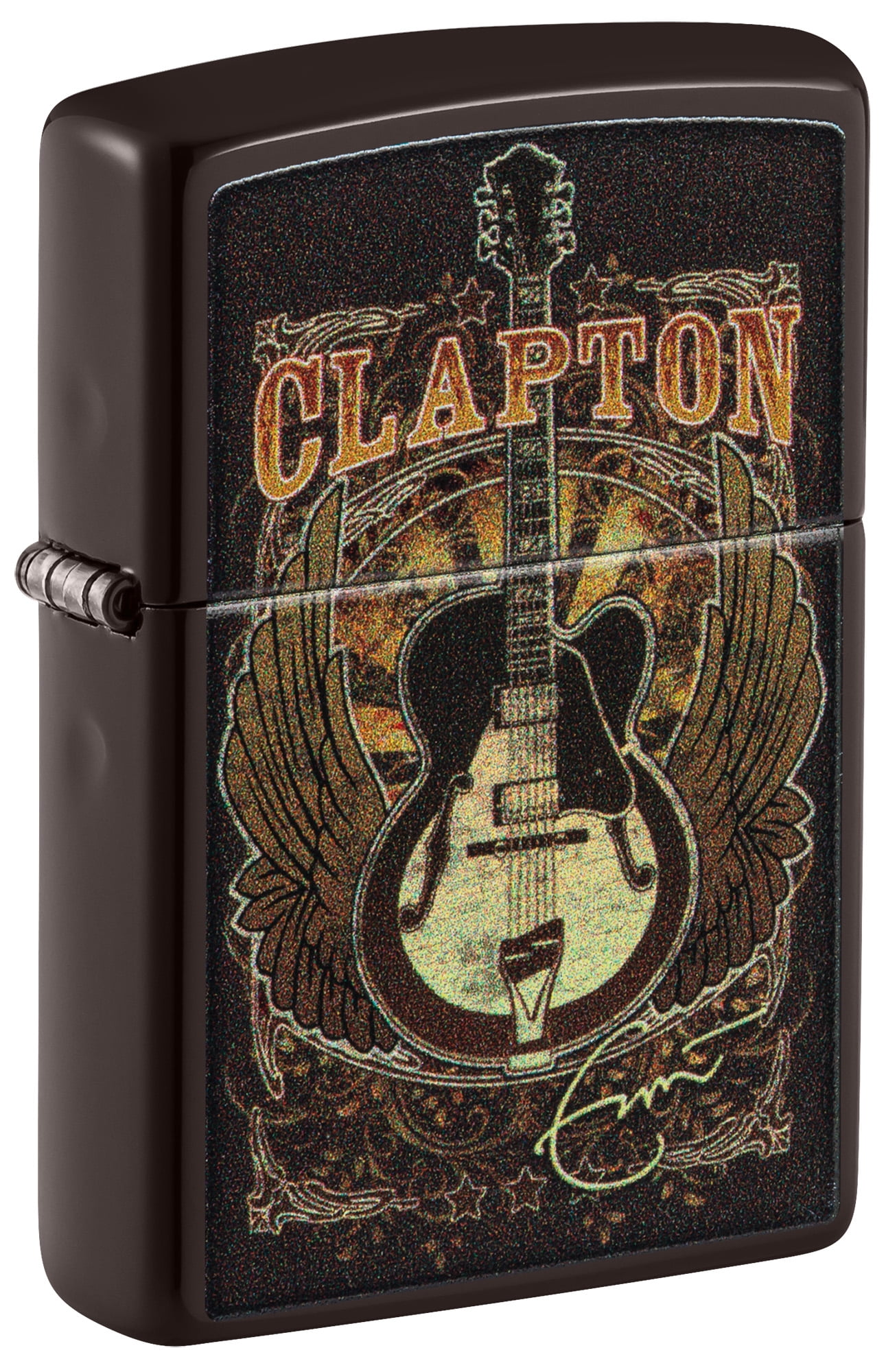 Zippo Eric Clapton Guitar Design Brown Pocket Lighter
