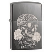Zippo Fancy Skull Black Ice Pocket Lighter