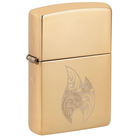 Zippo Pocket Lighter Filigree Flame Design High Polish Brass (Brass Filigree Flame)