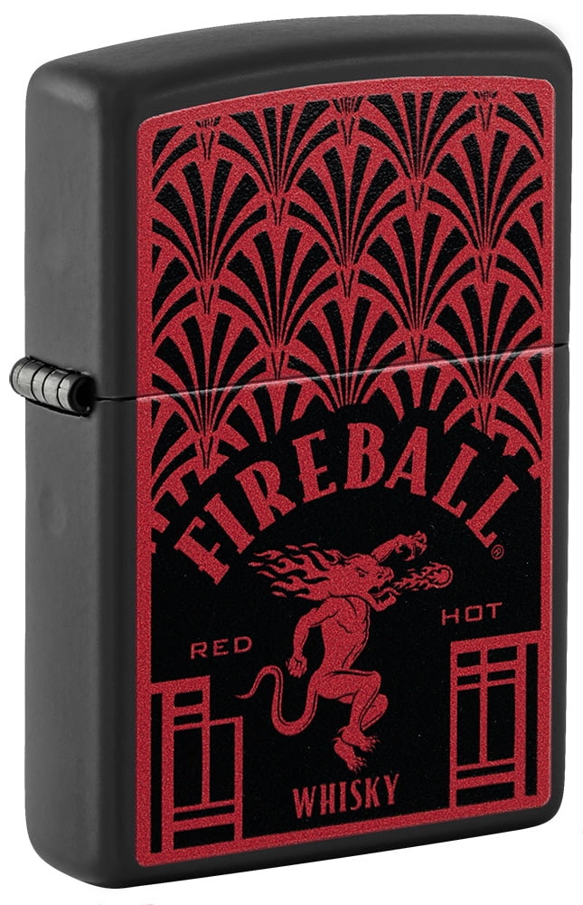 Zippo Fireball Dragon Black Matte Pocket Lighter