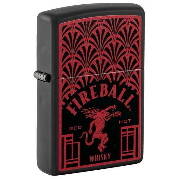 Zippo Fireball Dragon Black Matte Pocket Lighter