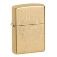 thumbnail image 1 of Zippo Fisherman Design High Polish Brass Pocket Lighter, 1 of 7