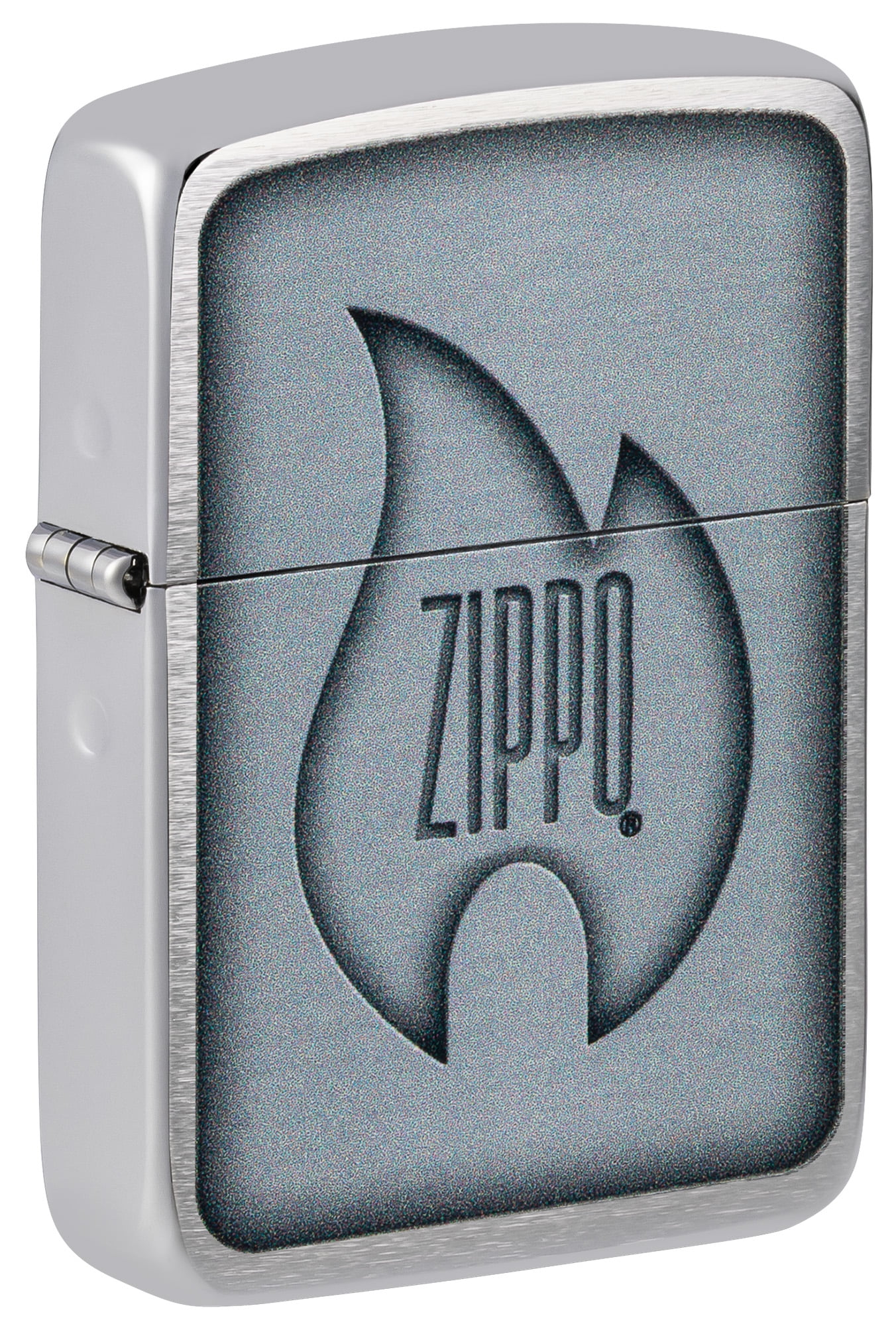 Zippo Flame Design 1941 Replica Brushed Chrome Pocket Lighter