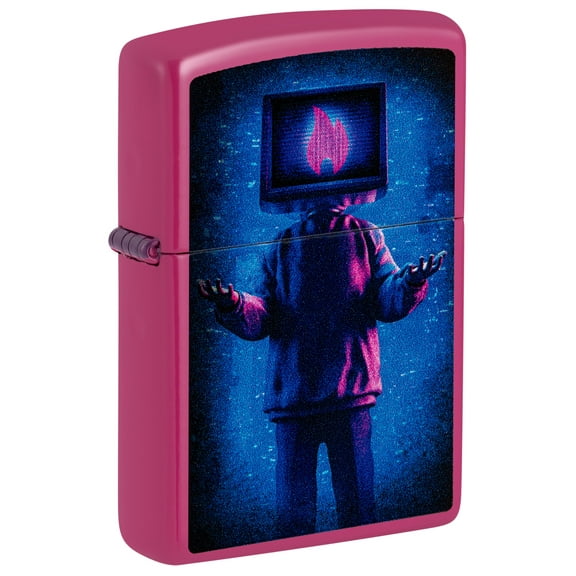 Zippo Flame TV Man Design Frequency Pocket Lighter