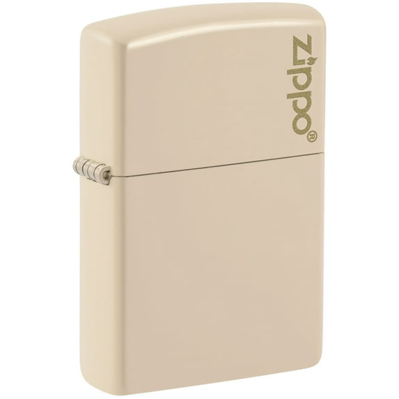 Zippo Flat Sand Zippo Logo Pocket Lighter