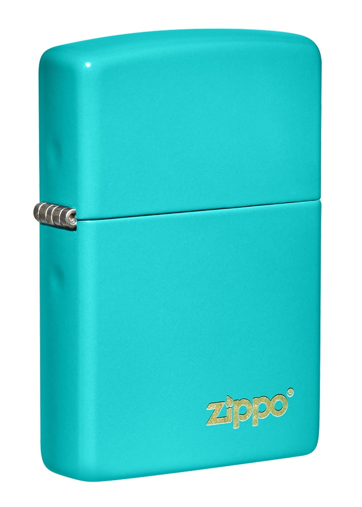 Zippo Flat Turquoise Zippo Logo Pocket Lighter