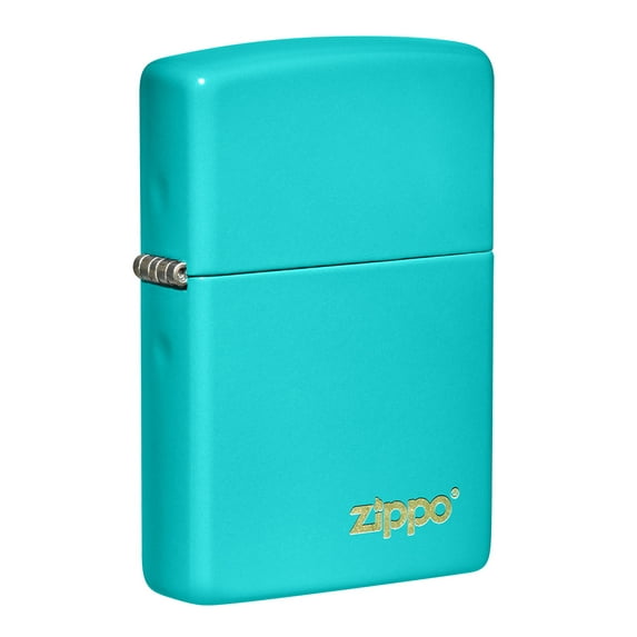 Zippo Flat Turquoise Zippo Logo Pocket Lighter