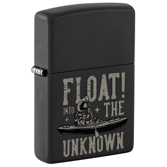 Zippo Float into the Unknown Design Black Matte Pocket Lighter