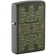 thumbnail image 1 of Zippo Floral Mandala Design Green Matte Pocket Lighter (Green Floral Mandala), 1 of 1