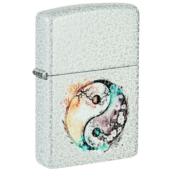 Zippo Floral Yin and Yang Design Glacier Pocket Lighter