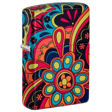 Zippo Flower Power Design 540 Matte Pocket Lighter