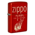 thumbnail image 1 of Zippo Fluid Retro Design Metallic Red Pocket Lighter, 1 of 5