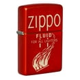 thumbnail image 1 of Zippo Fluid Retro Design Metallic Red Pocket Lighter, 1 of 4