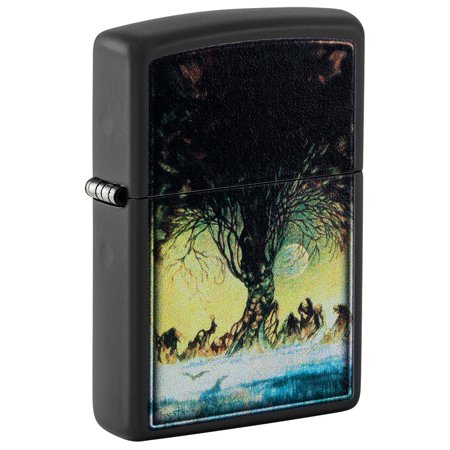 Zippo Frank Frazetta Tree Design Black Matte Pocket Lighter