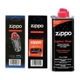Zippo Lighter Refill Set 4 oz Fuel Fluid, 1 Flint & 1 Wick Value Pack