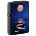 thumbnail image 1 of Zippo Full Moon Black Light Design Black Matte Pocket Lighter, 1 of 6