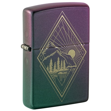 Zippo Geometric Outdoor Design Iridescent Pocket Lighter