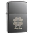 thumbnail image 1 of Zippo Good Luck Laser Fancy Fill Black Ice Pocket Lighter, 1 of 6