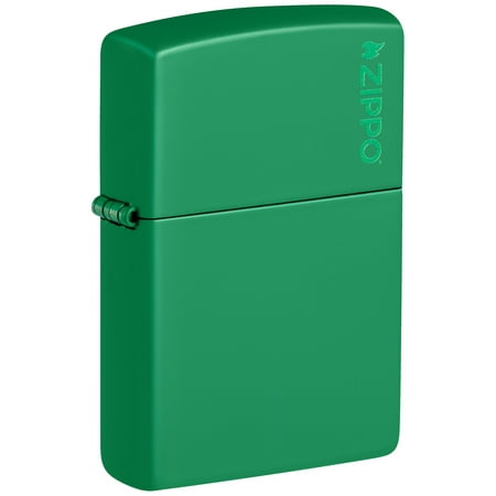 Zippo Grass Green Matte Zippo Logo Classic Pocket Lighter