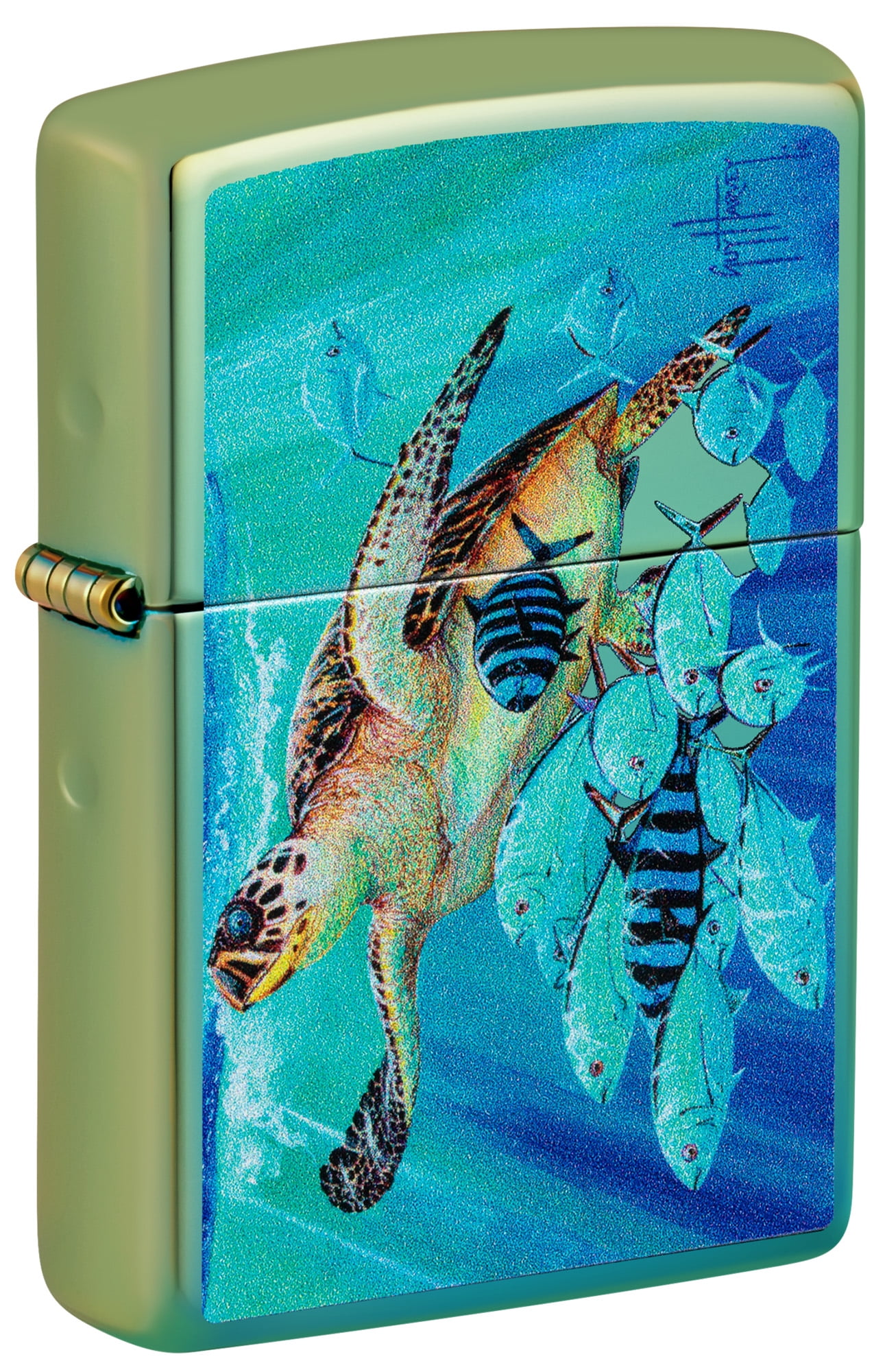 Zippo Guy Harvey High Polish Teal Pocket Lighter