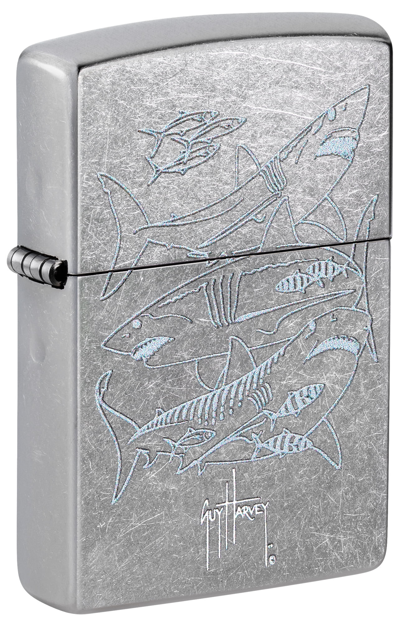 Zippo Lighter Wolves Design - Black Ice® - Riley's 66 LLC