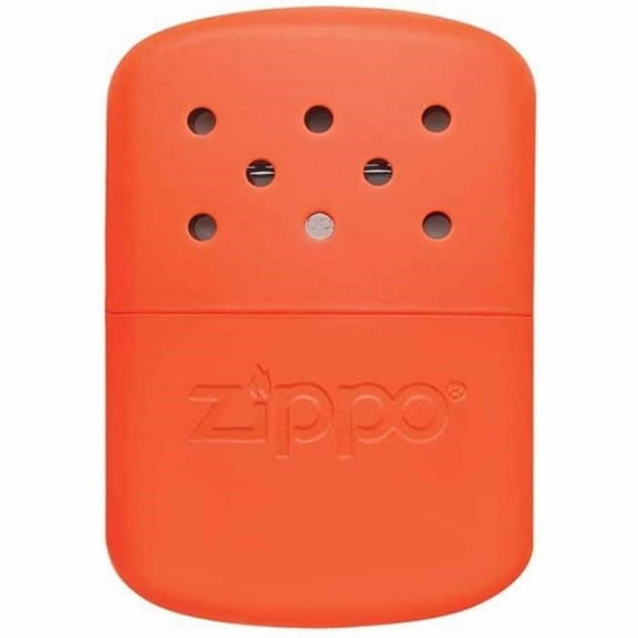 Zippo Hand Warmer Refillable Custom Personalized Engraved Message on Backside (12 Hour, Orange)