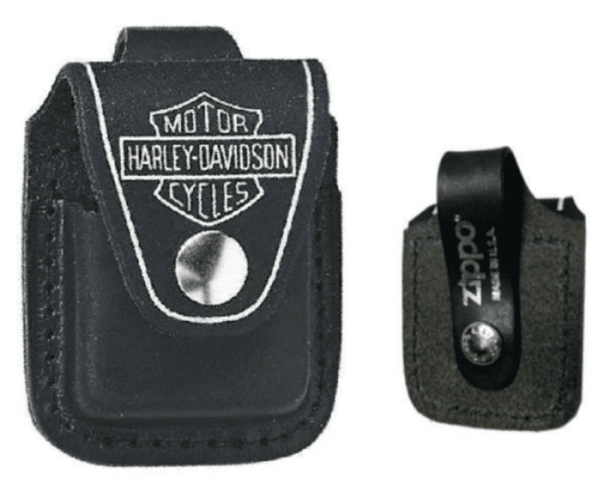 Zippo HarleyDavidson Black Leather Pouch w/ Belt Loop for Zippo