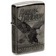 thumbnail image 1 of Zippo Harley-Davidson Eagle Photo Image 360? High Polish Black Pocket Lighter, 1 of 7