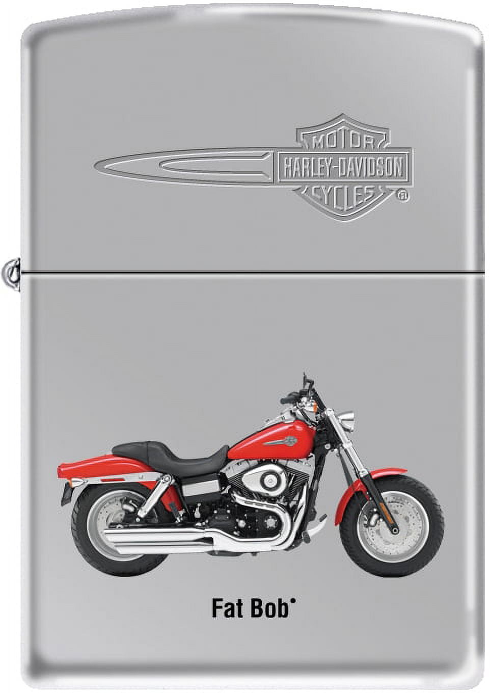 Zippo Unisex Adult Motor Bike Emblem Windproof Pocket Lighter - Chrome