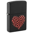 thumbnail image 1 of Zippo Heart Design Black Matte Pocket Lighter, 1 of 6